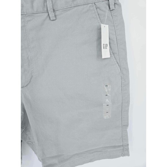 GAP Gray Men’s Flat Front Gray Shorts Size 36 - Picture 5 of 9